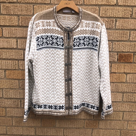 Fairisle Sweater with Ornate Metal Buttons - Picture 1 of 7